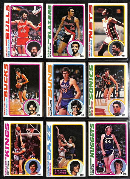 1978-79 Topps Basketball Complete Set of 132 Cards w. Bill Walton